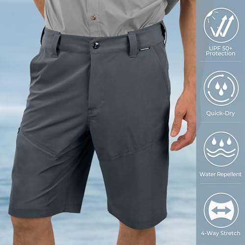 KastKing Cool Caster Men's UPF 50+ Hiking Shorts - Perfect for Hiking and Fishing, Water Repellent, 4-Way Stretch
KastKi