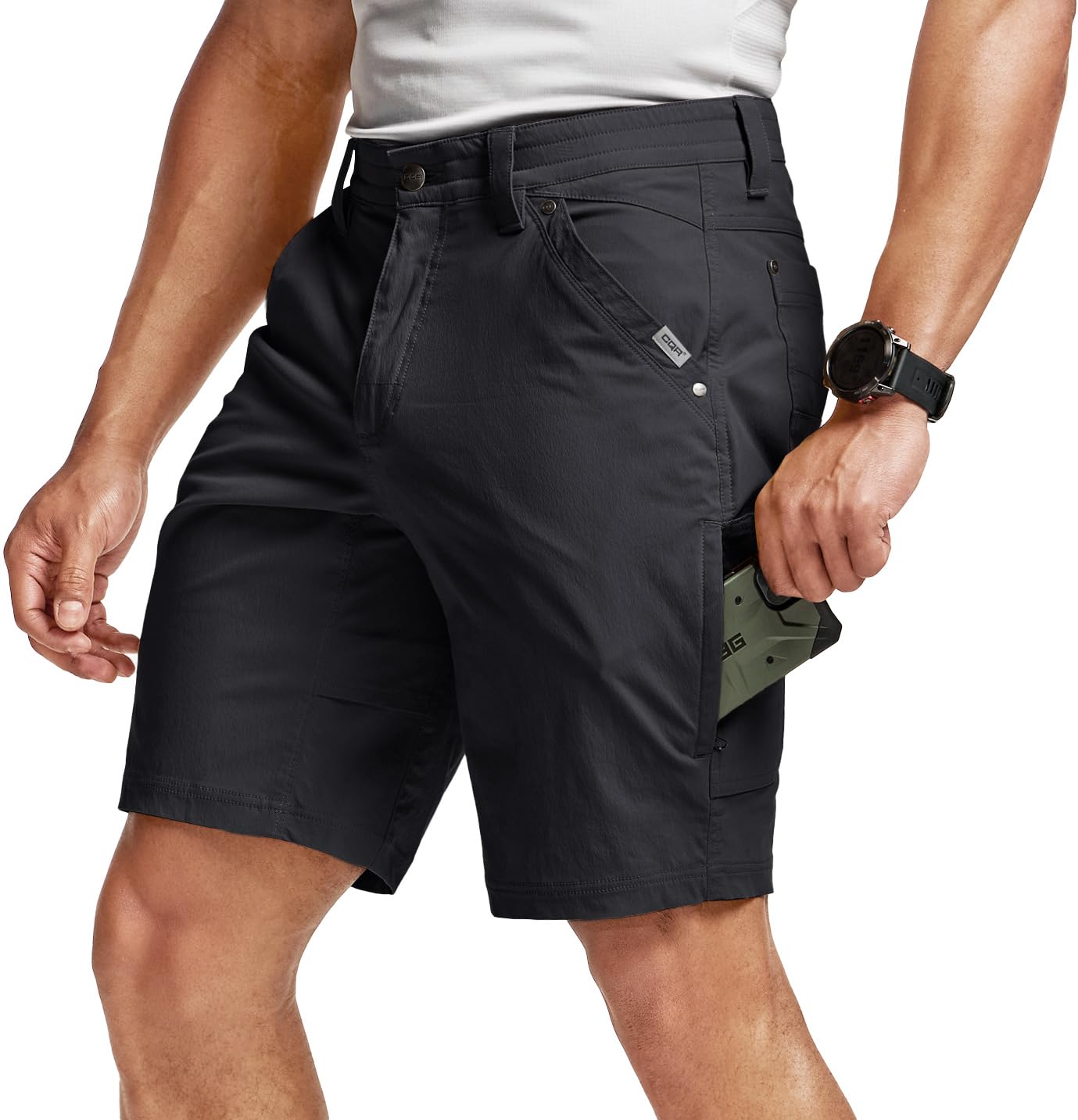 Men's CQR Stretch Utility Shorts for Hiking and Golf
| Lightweight and Quick Dry CQR Men's Shorts with Zipper Pockets
|