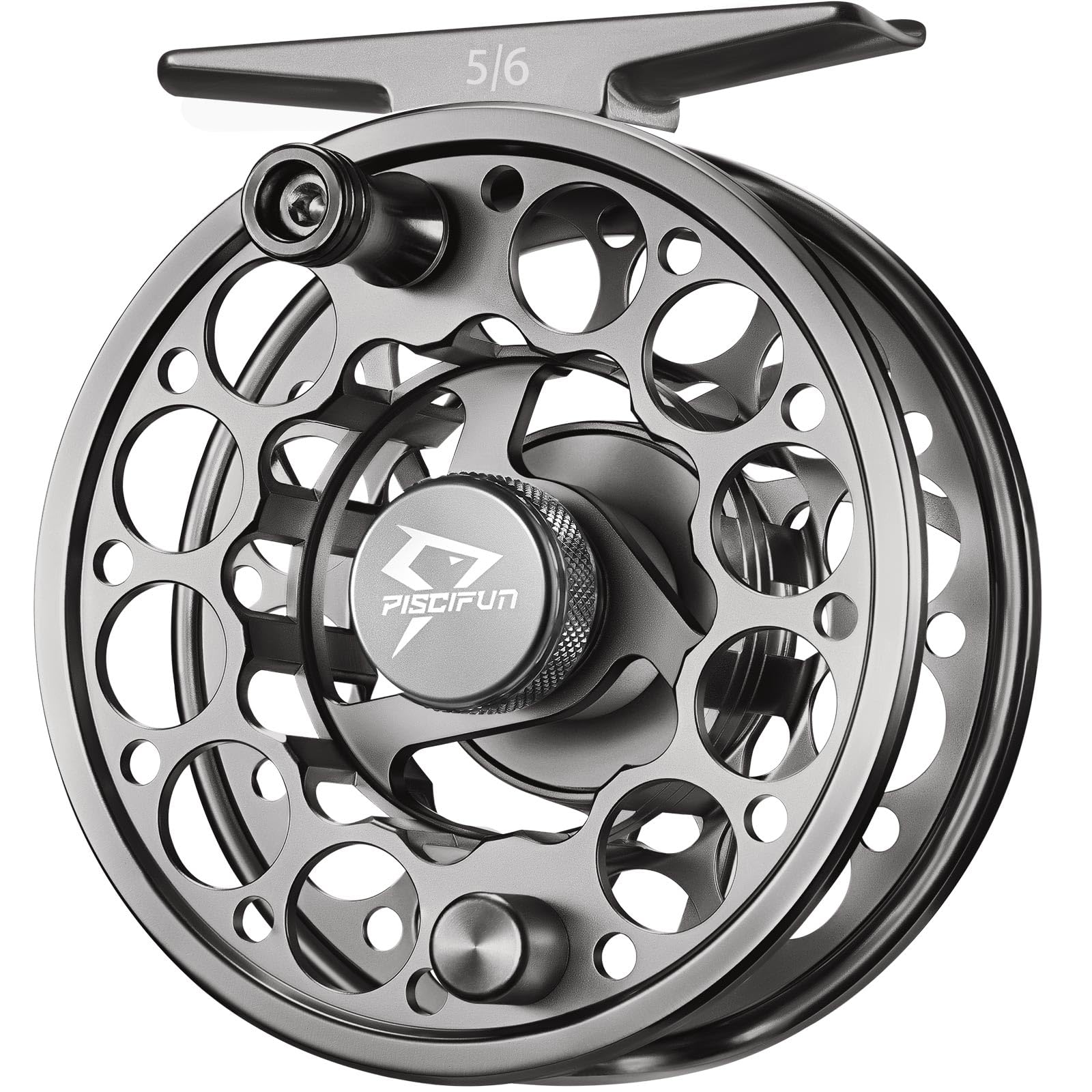 Piscifun Sword Fly Fishing Reel, CNC-Machined Aluminum Alloy Fly Reel, 7/8 Weight, Black, Gunmetal, Space Gray  
Piscifu