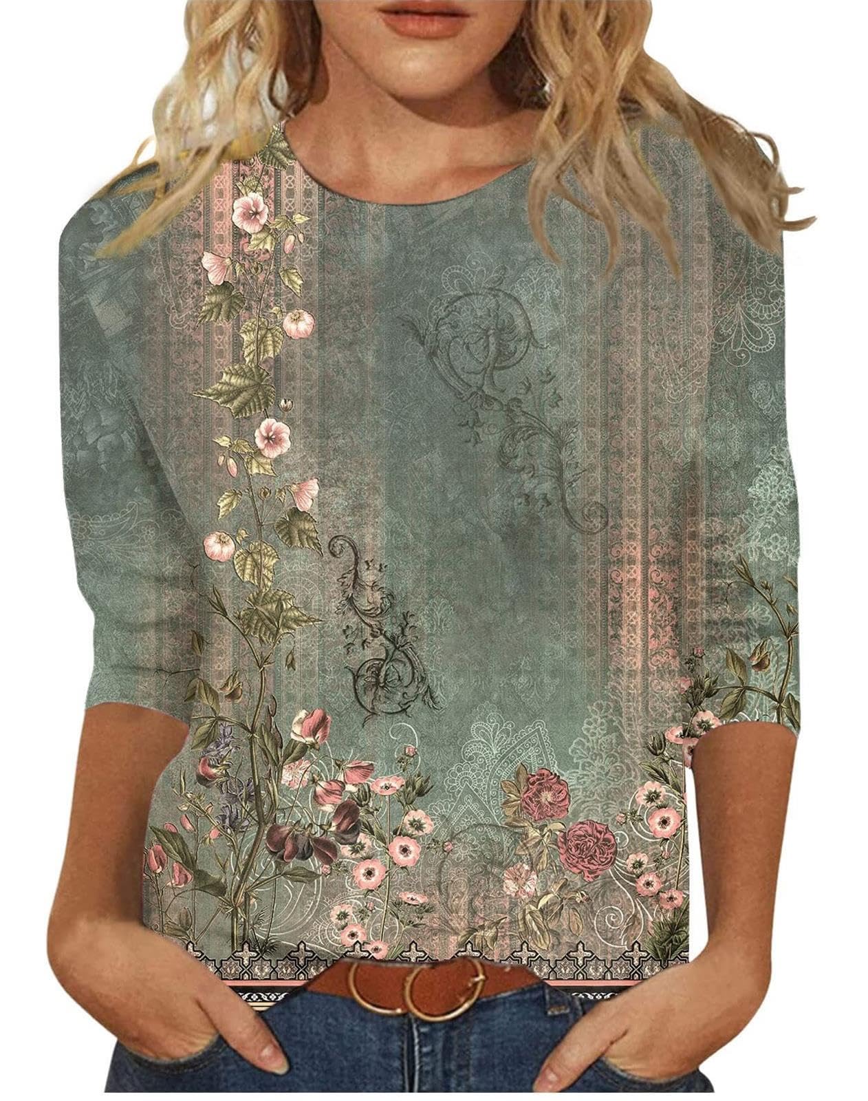 ONLYSTORY Women's 3/4 Length Sleeve Casual Tops for Casual Wear
| ONLYSTORY Basic Tees for Women in Casual Loose Fit
|