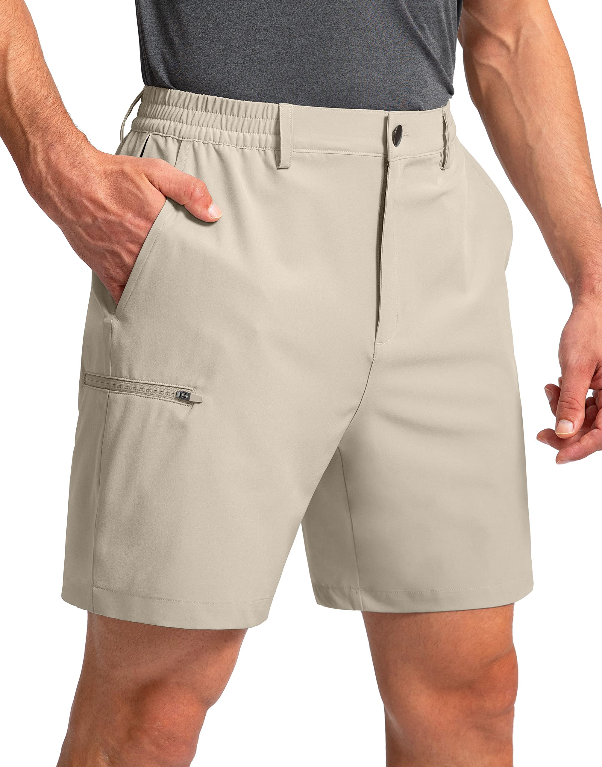 Pinkbomb Men's Quick Dry Golf Shorts with 6 Pockets Stretch Hiking Work Dress Shorts for Men  
Pinkbomb Men's Golf Short